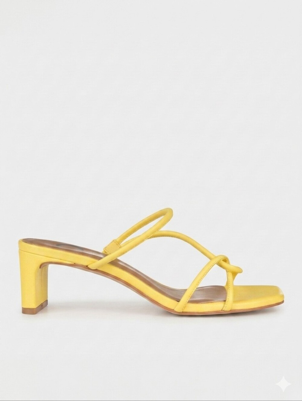 JOURNEE COLLECTION Womens Yellow Rianne Open Slip On Sandals Shoes 7.5